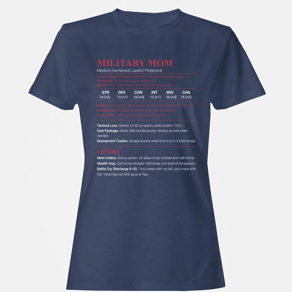 Military Mom Women's T-Shirt - Navy - 10