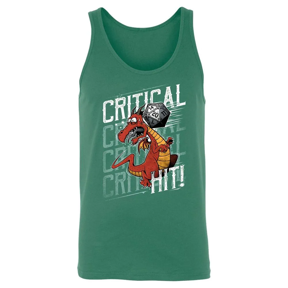Funny Dragon Critical Hit Unisex Jersey Tank - Kelly - 9