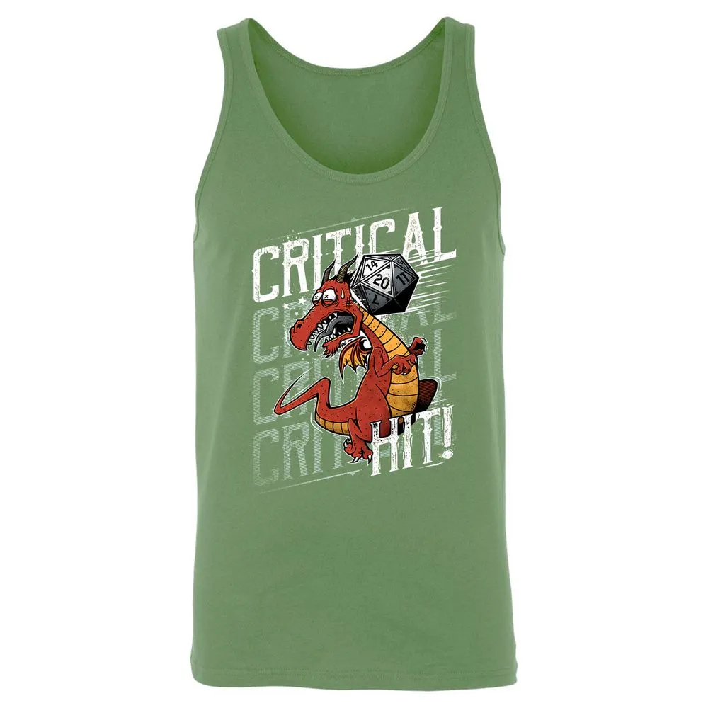 Funny Dragon Critical Hit Unisex Jersey Tank - Leaf - 10