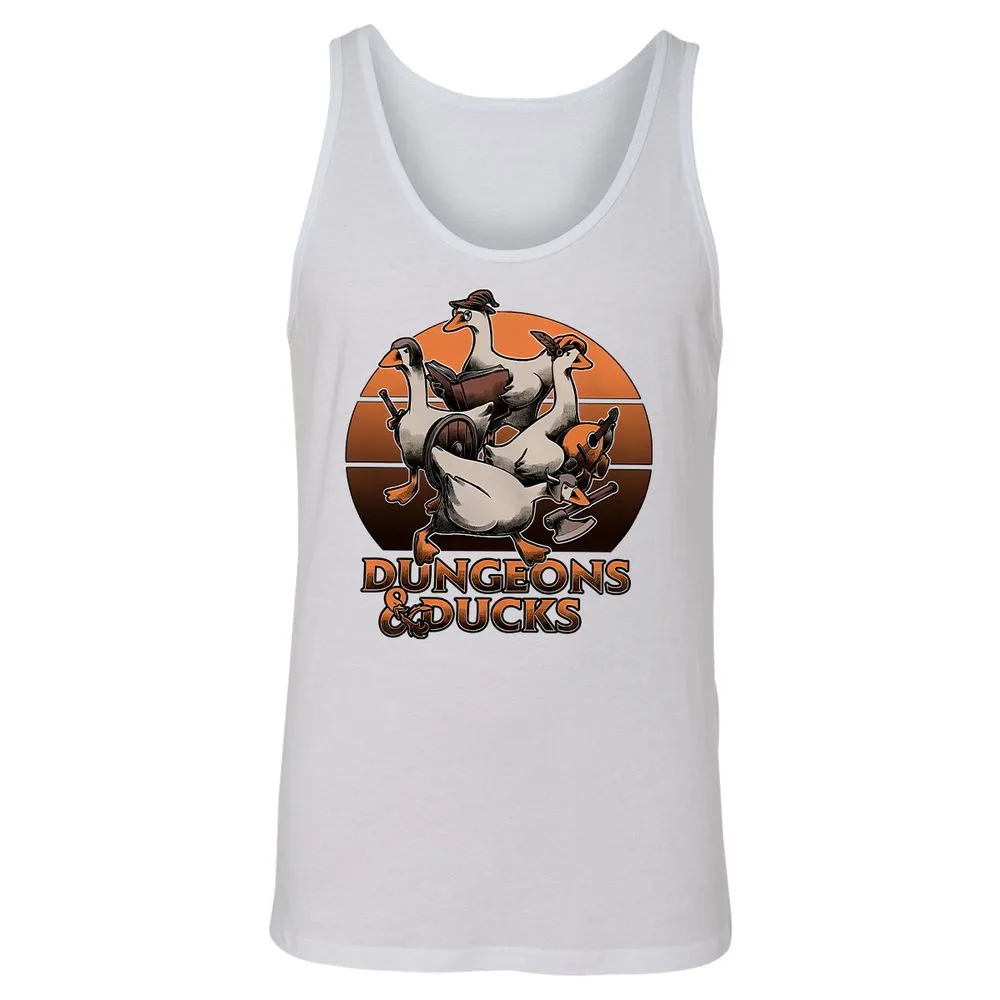 Dungeons And Ducks Unisex Jersey Tank - White - 14