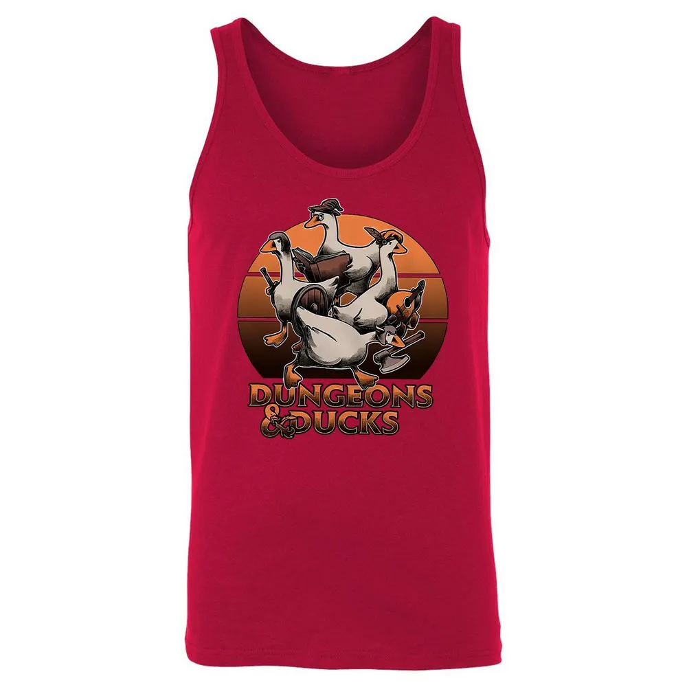 Dungeons And Ducks Unisex Jersey Tank - Red - 11