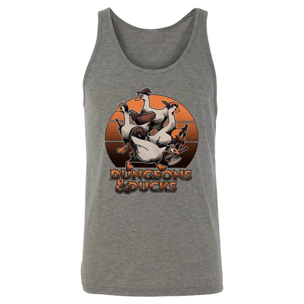 Dungeons And Ducks Unisex Jersey Tank - Grey Triblend - 8