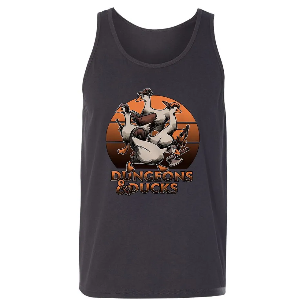 Dungeons And Ducks Unisex Jersey Tank - Dark Grey - 7