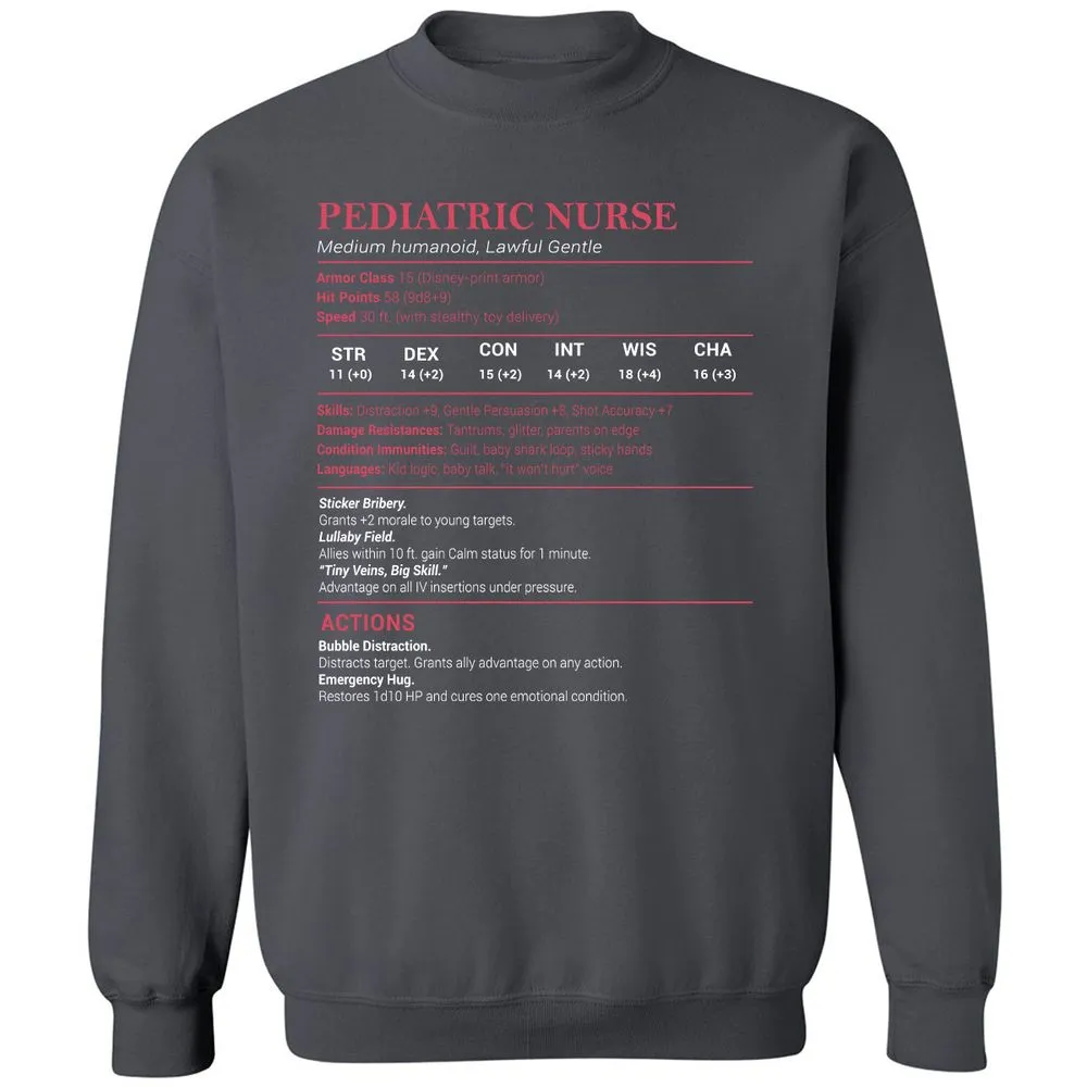 Pediatric Nurse Classic Unisex Sweatshirt - Charcoal - 7