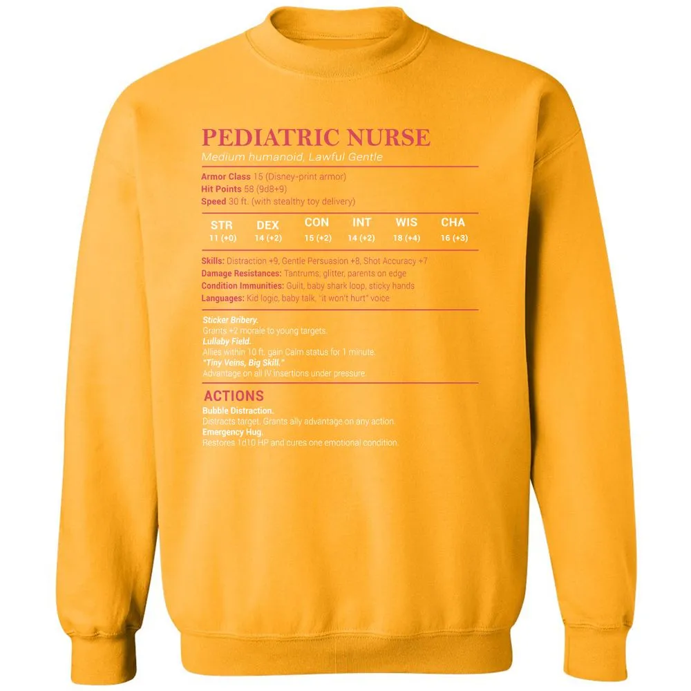 Pediatric Nurse Classic Unisex Sweatshirt - Gold - 11