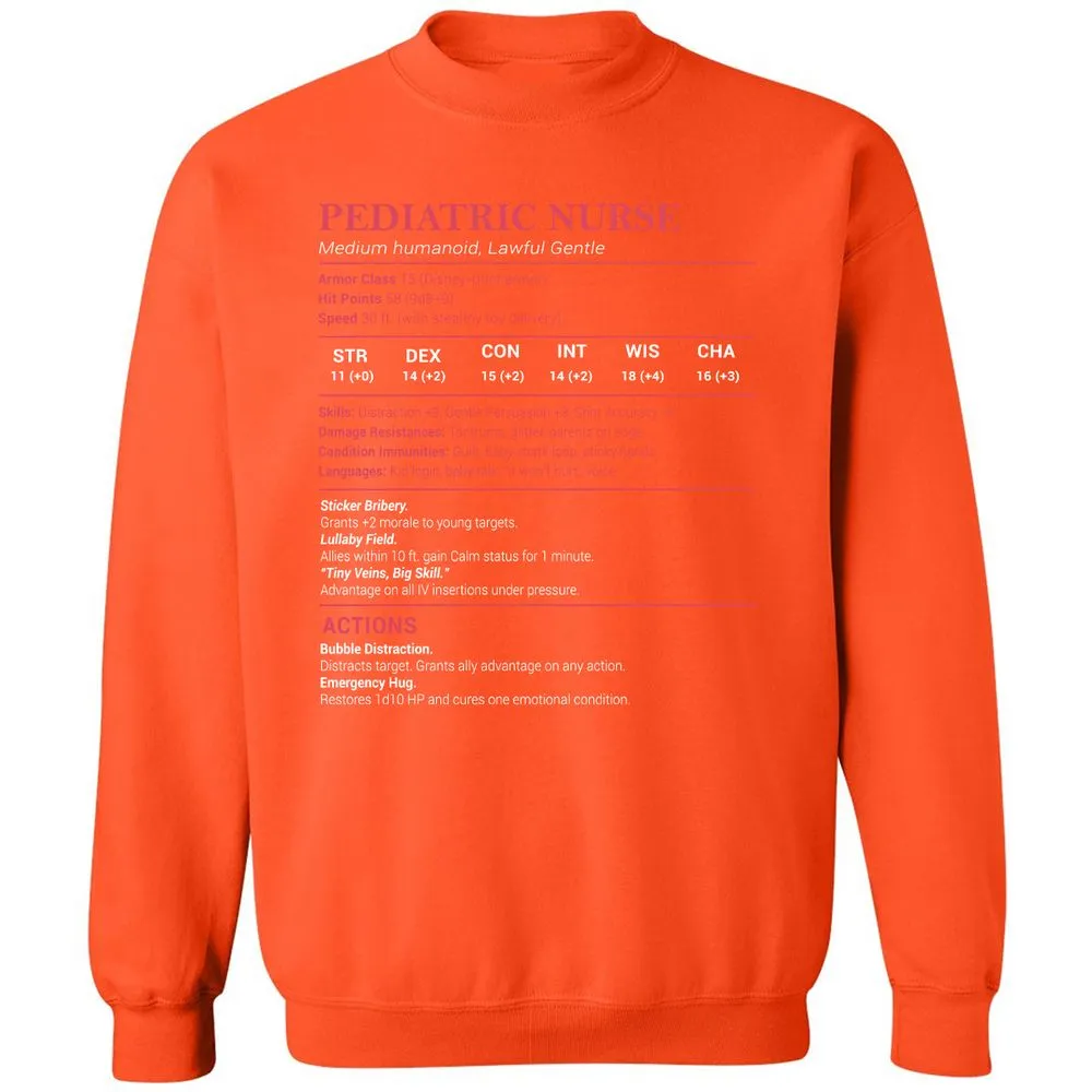 Pediatric Nurse Classic Unisex Sweatshirt - Orange - 10