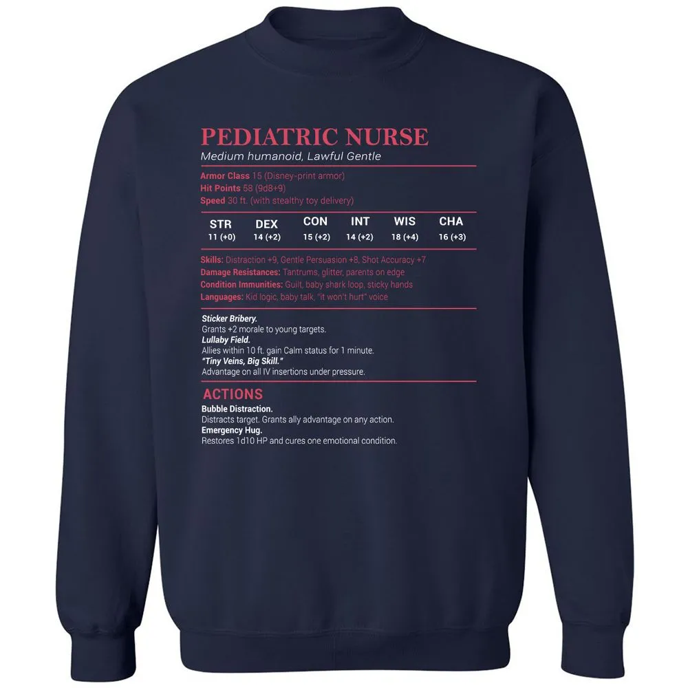 Pediatric Nurse Classic Unisex Sweatshirt - Navy - 2
