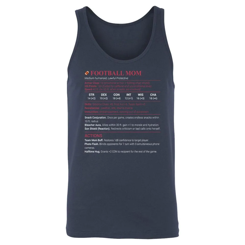 Football Mom Unisex Jersey Tank - Navy - 2