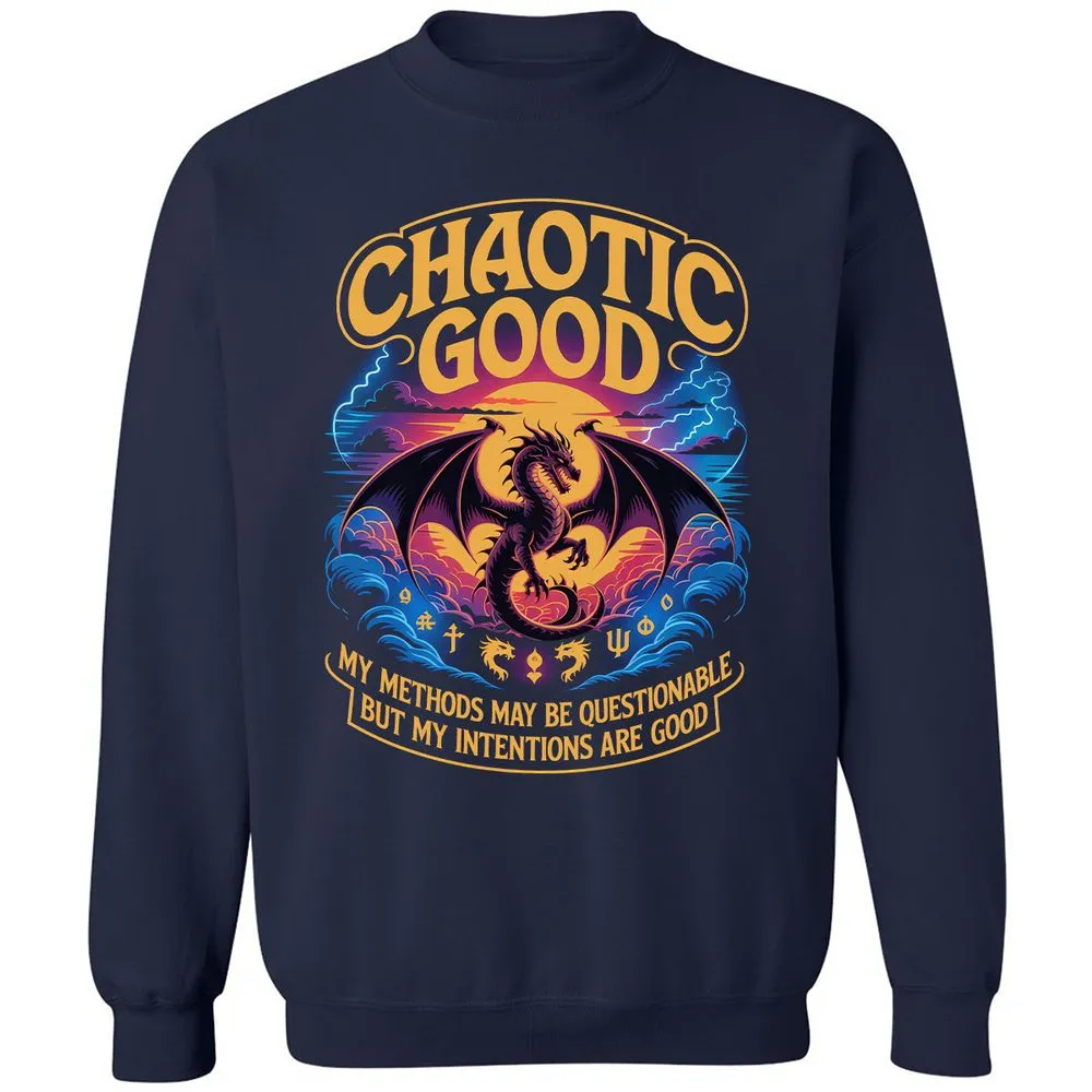 Chaotic Good Classic Unisex Sweatshirt - Navy - 2