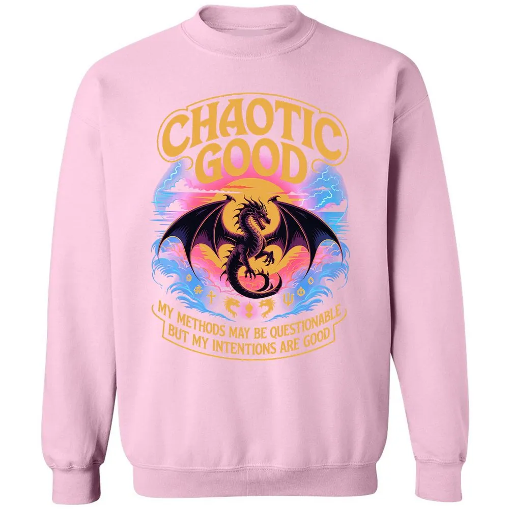 Chaotic Good Classic Unisex Sweatshirt - Light Pink - 3