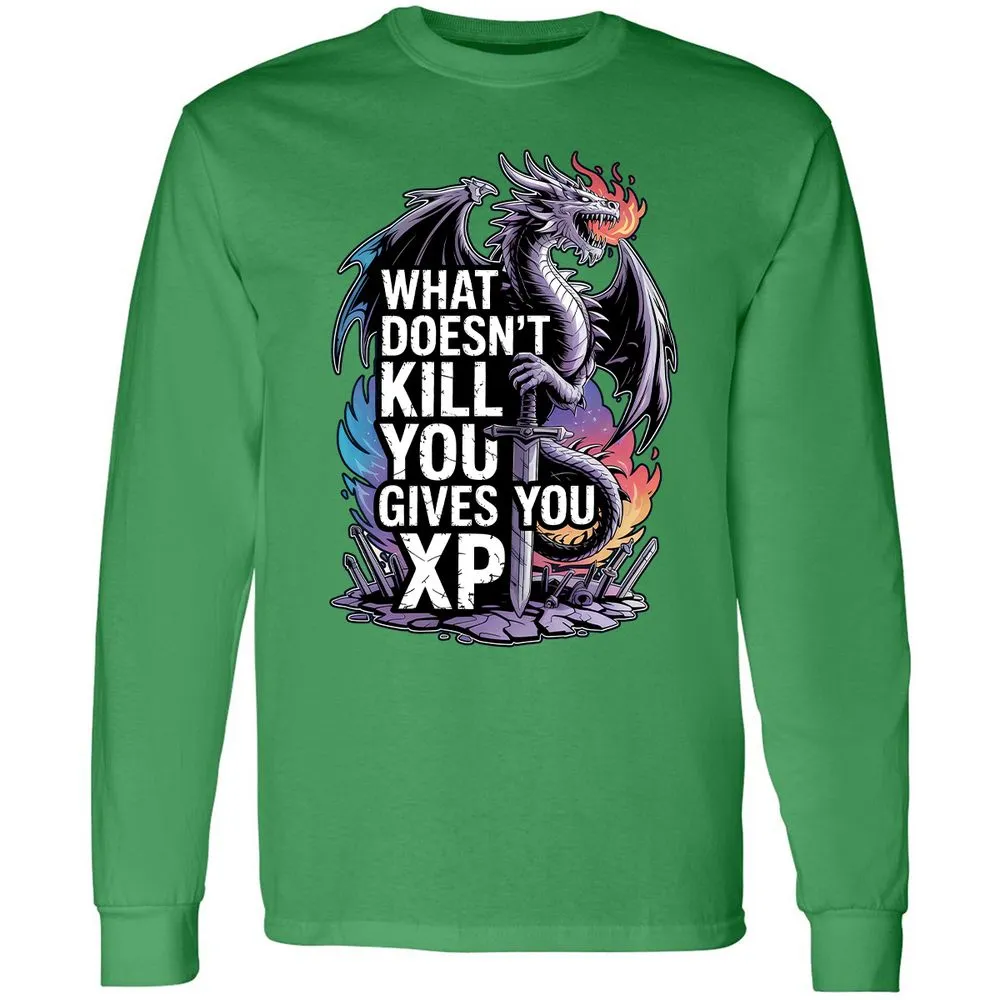 What Doesn't Kill You Dragon Long Sleeve T-Shirt - Irish Green - 10