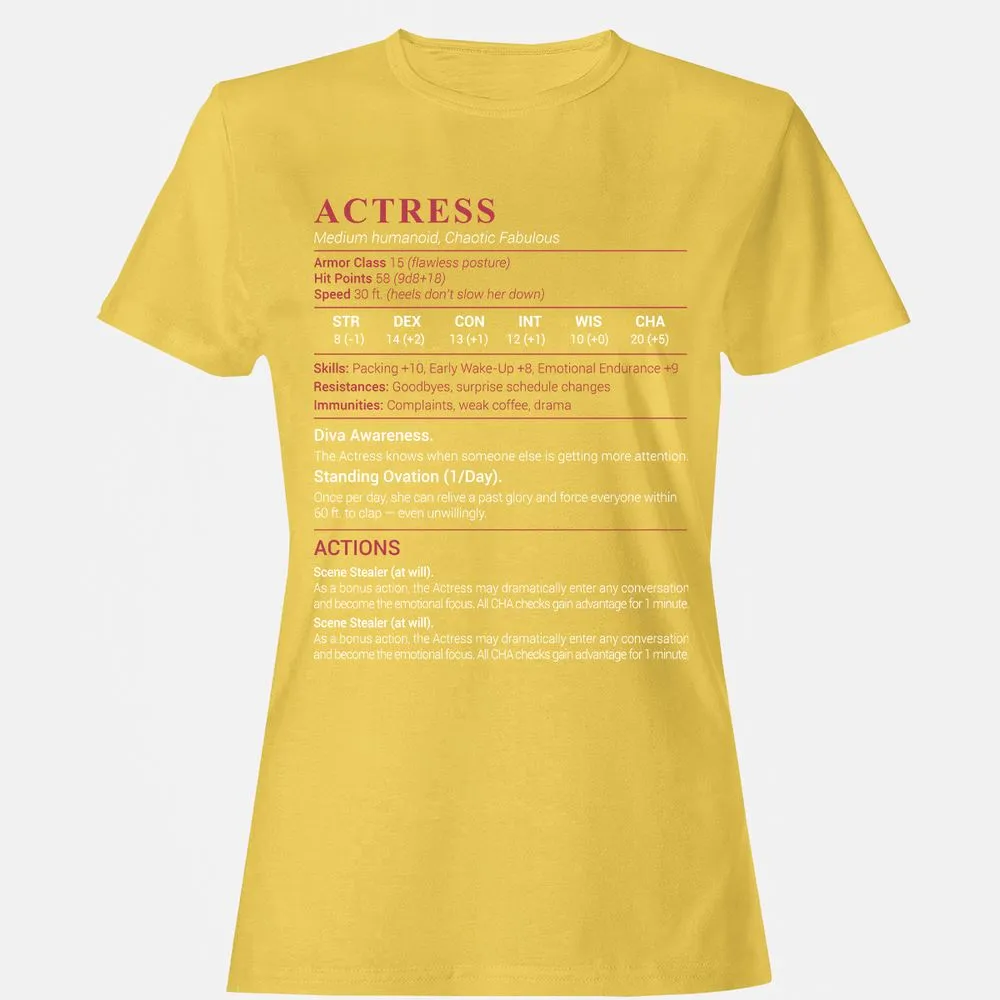 Actress Stats Women's T-Shirt - Daisy - 4
