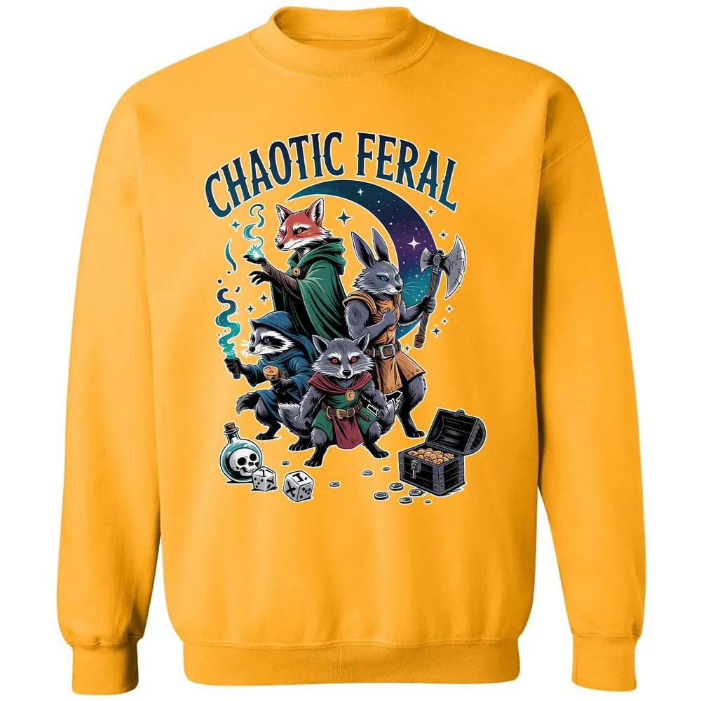 Chaotic Feral Classic Unisex Sweatshirt - Gold - 11