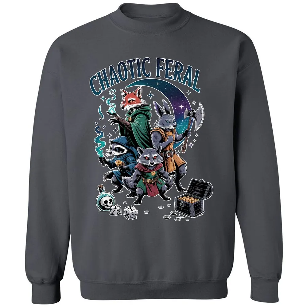Chaotic Feral Classic Unisex Sweatshirt - Charcoal - 7