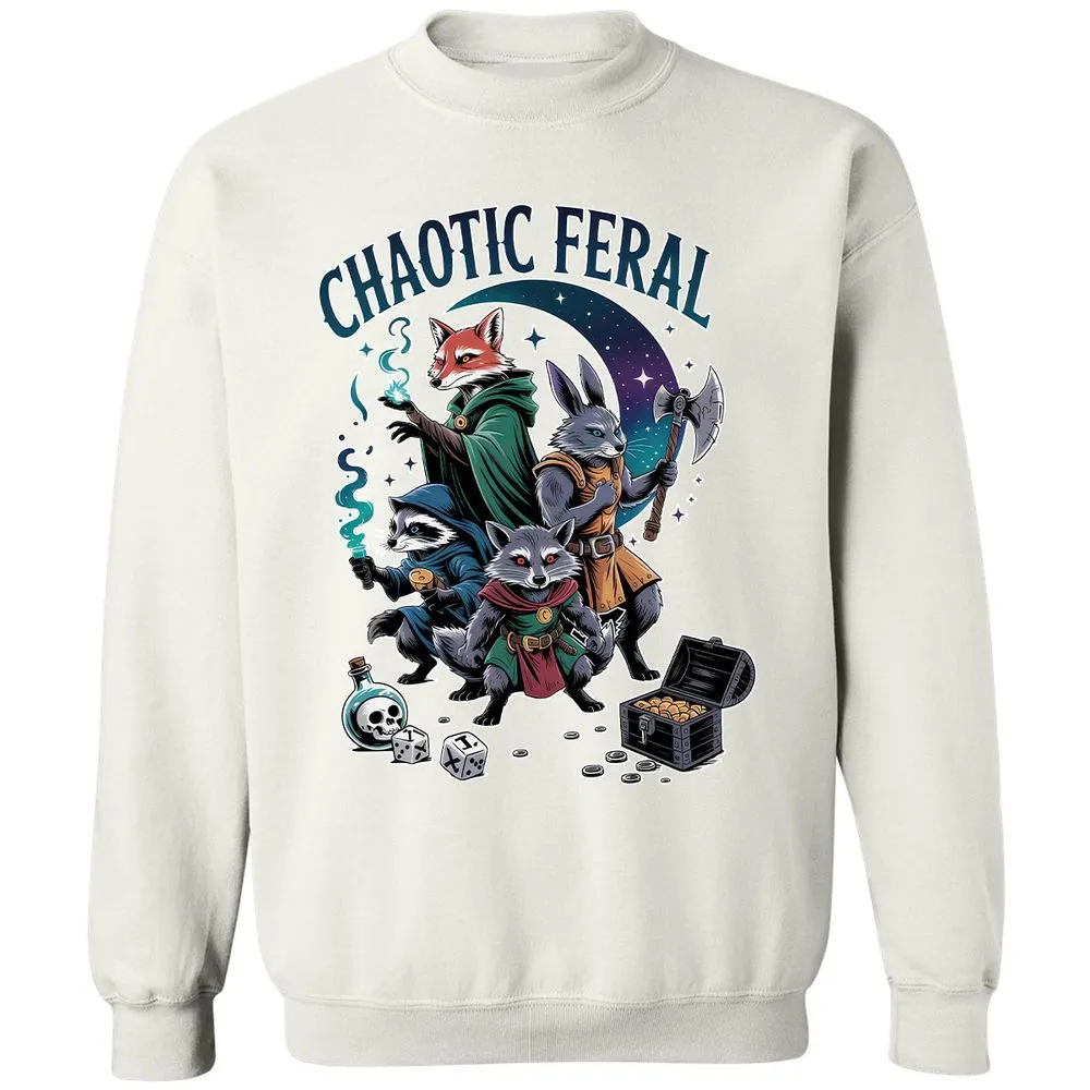 Chaotic Feral Classic Unisex Sweatshirt - White - 12