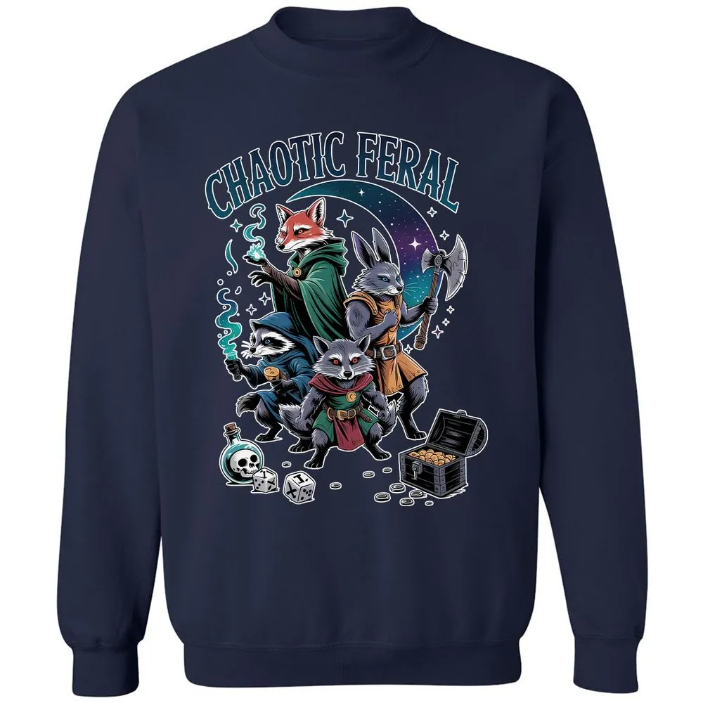 Chaotic Feral Classic Unisex Sweatshirt - Navy - 2