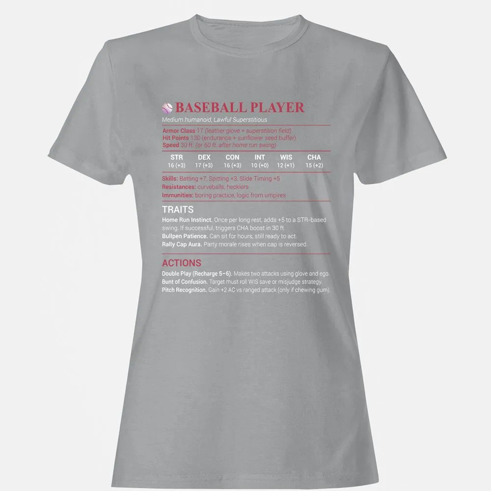 Baseball Player Women's T-Shirt - Sport Grey - 15