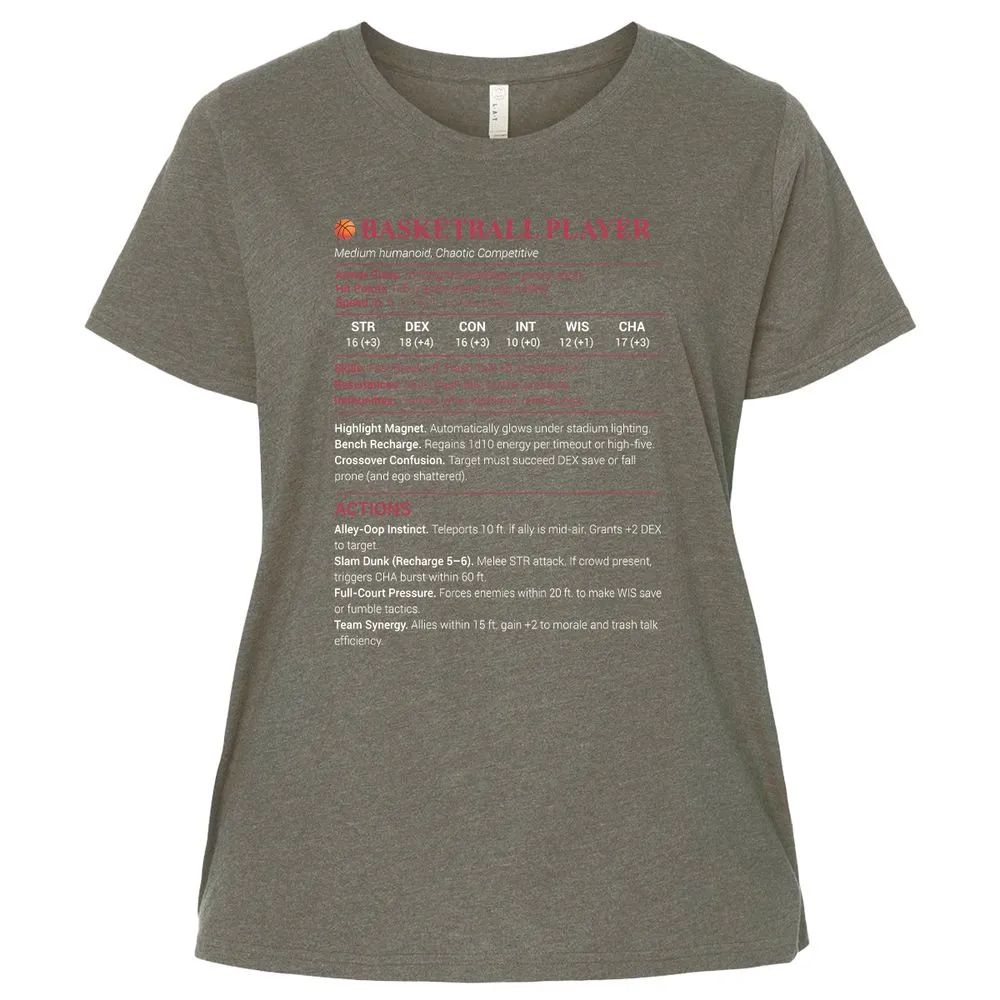 Basketball Player Ladies Curvy Jersey - Bamboo Blackout - 2