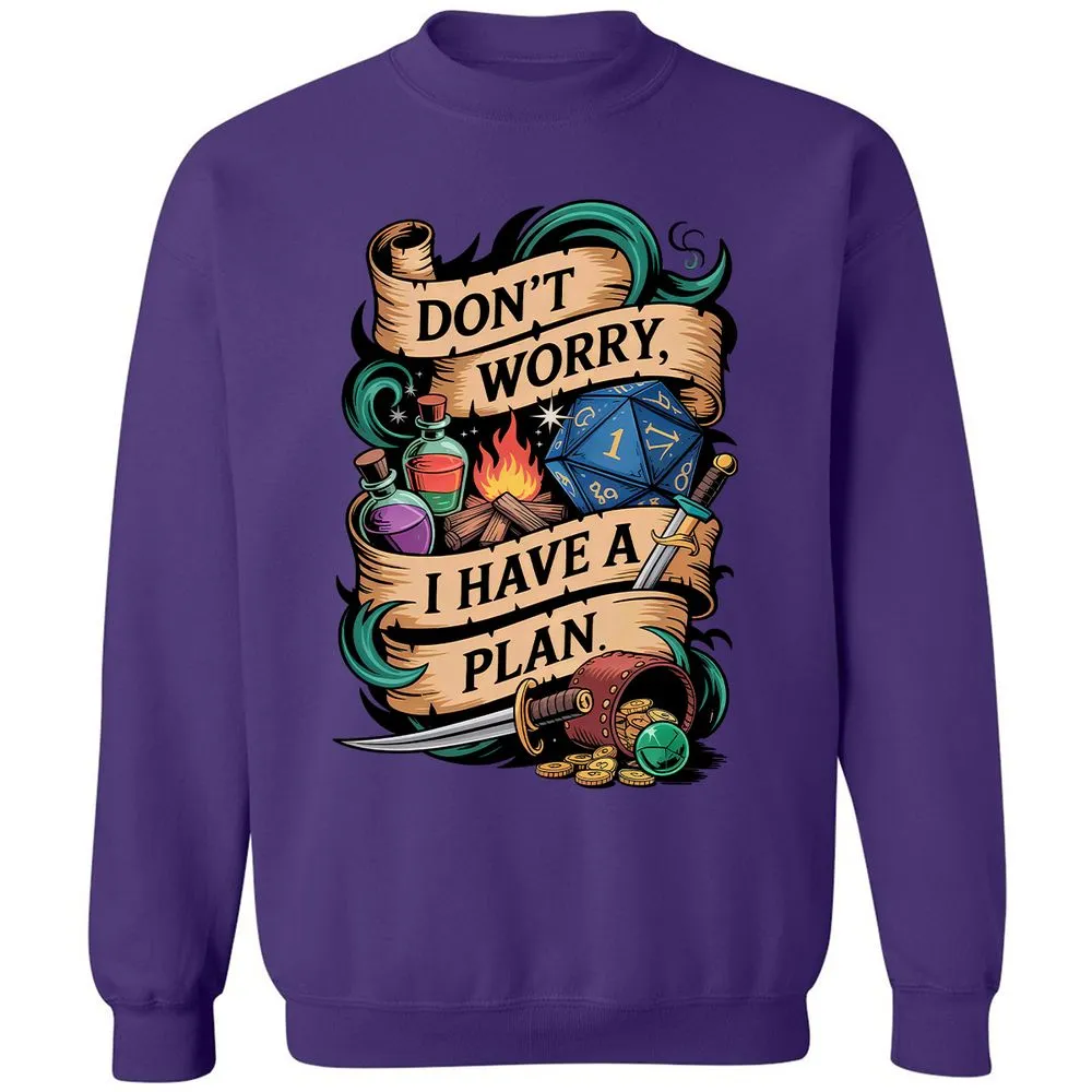 Don't Worry I Have A Plan Classic Unisex Sweatshirt - Purple - 6
