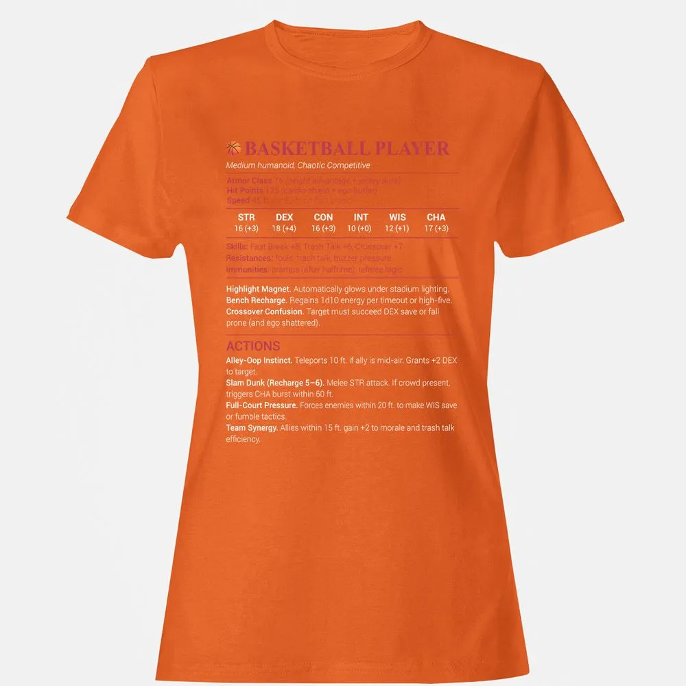 Basketball Player Women's T-Shirt - Orange - 11