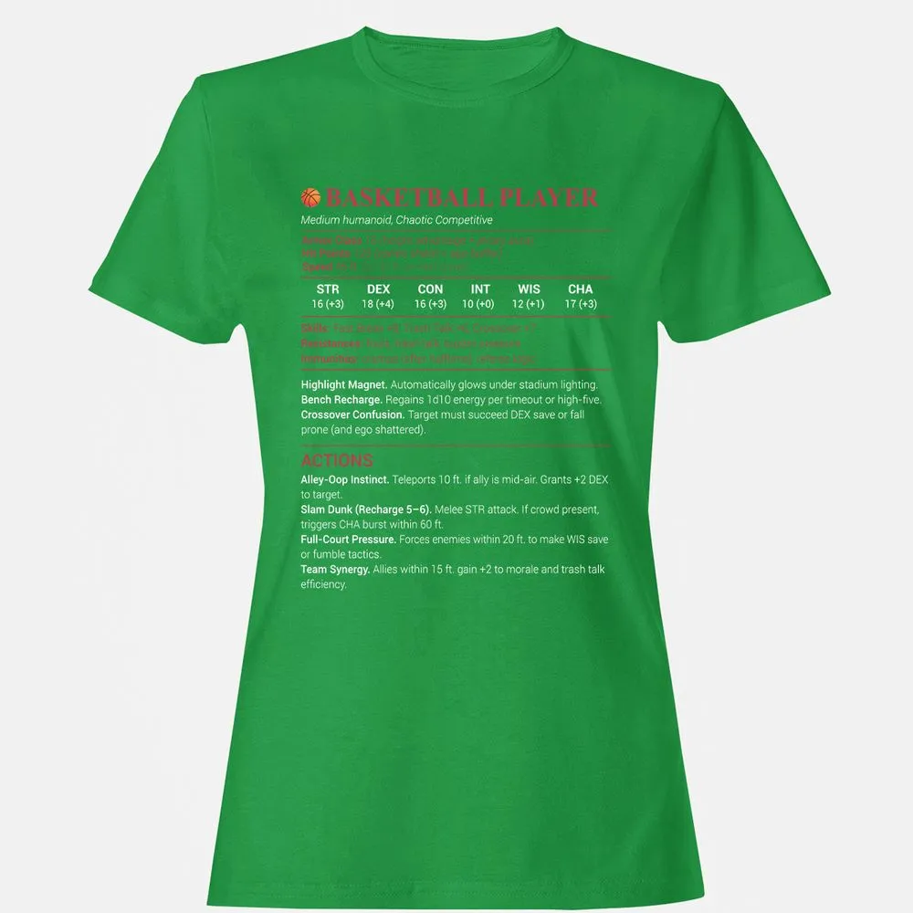 Basketball Player Women's T-Shirt - Irish Green - 7
