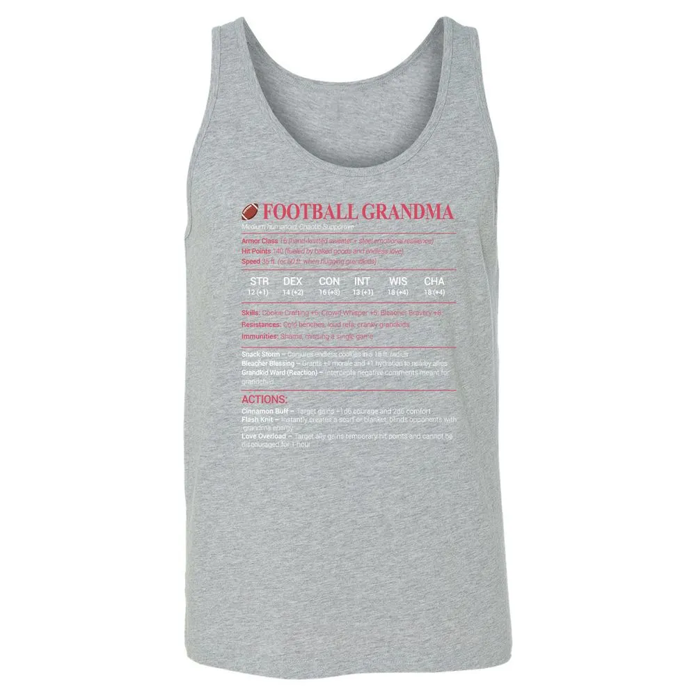 Football Grandma Unisex Jersey Tank - Athletic Heather - 4