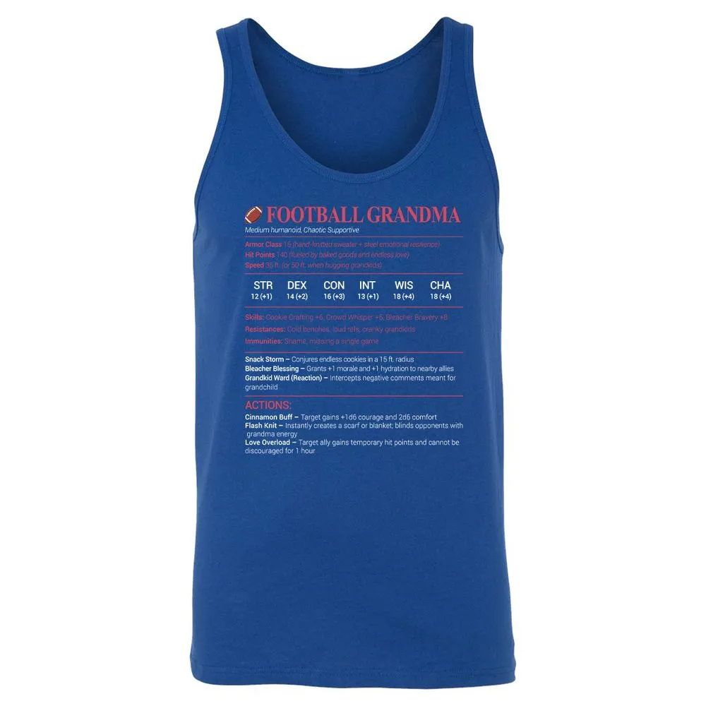 Football Grandma Unisex Jersey Tank - True Royal - 13