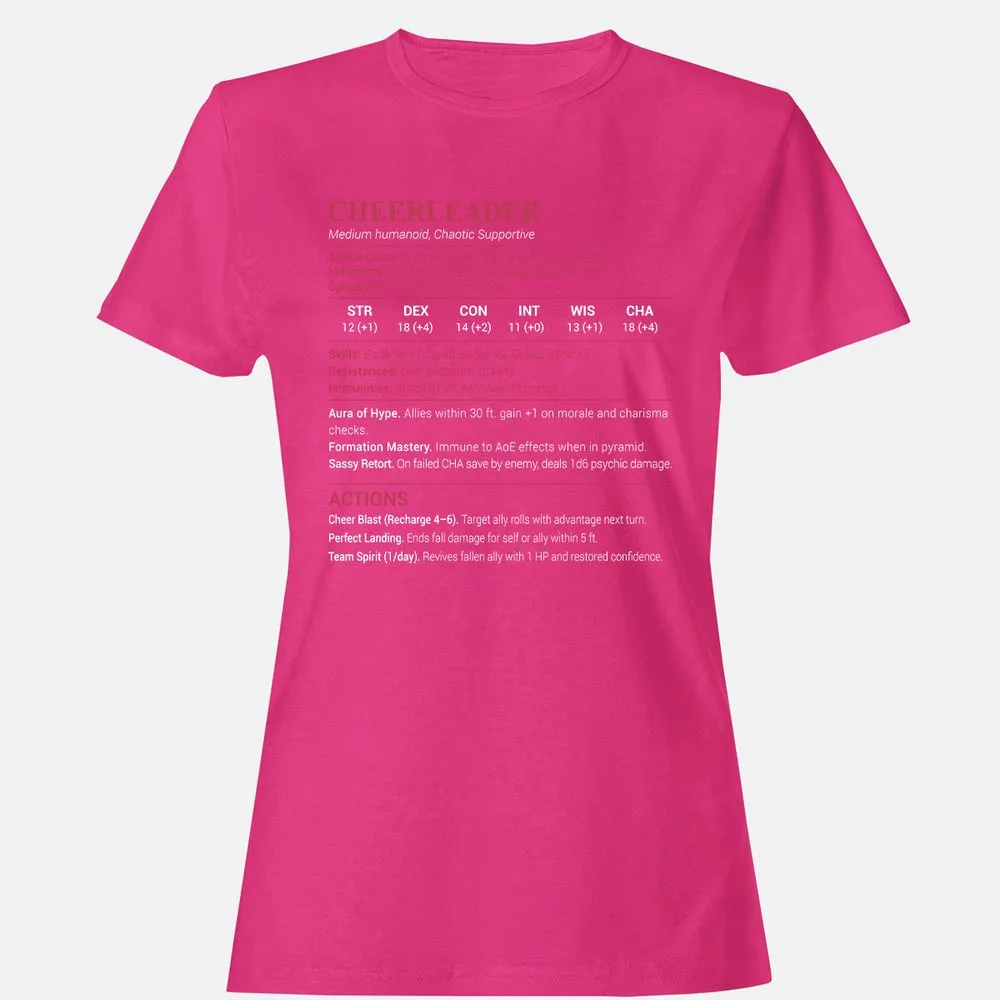 Cheerleader Stats Women's T-Shirt - Heliconia - 6