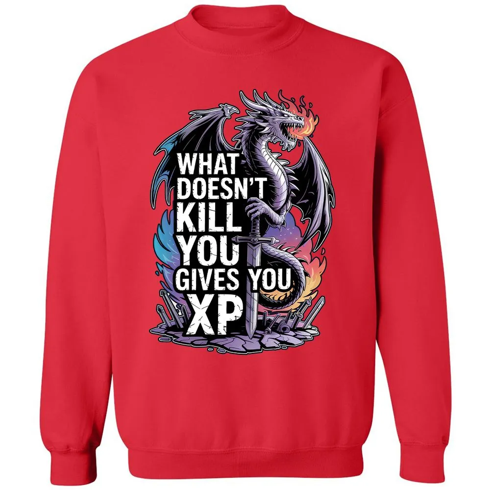 What Doesn't Kill You Dragon Classic Unisex Sweatshirt - Red - 5