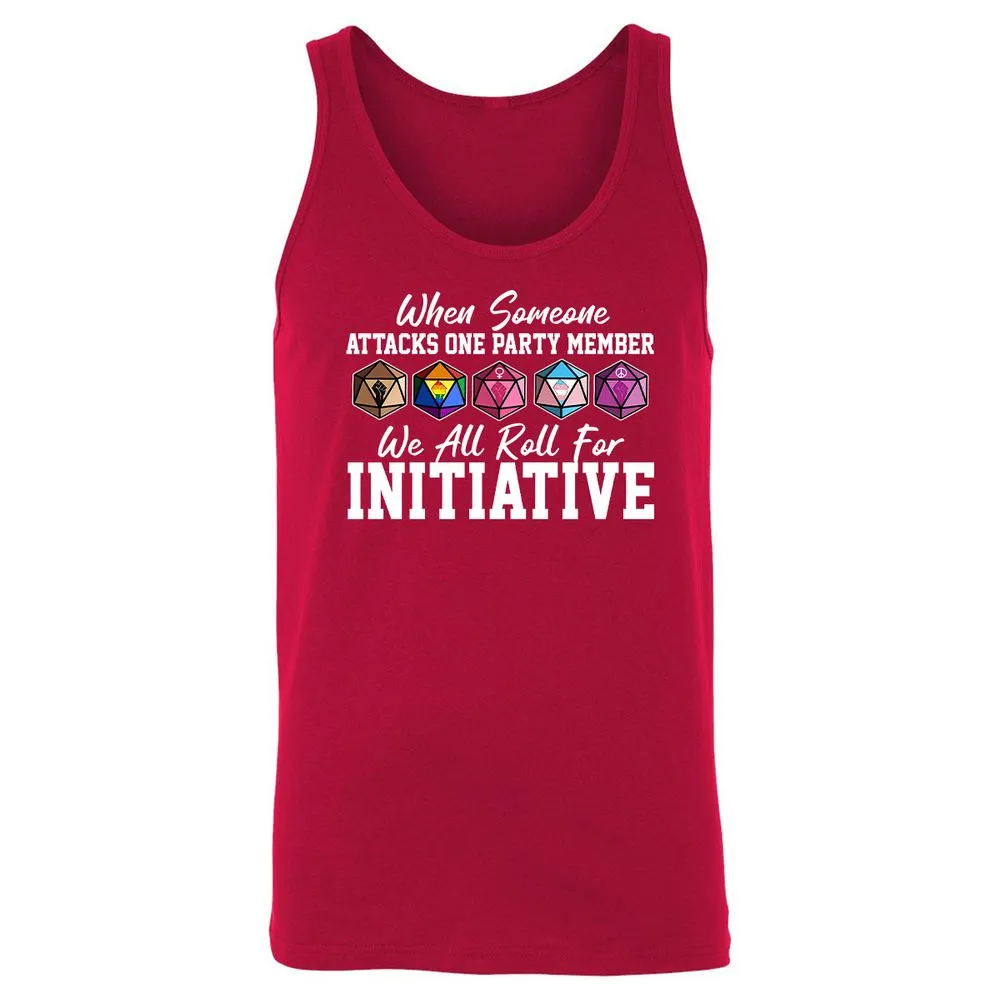 LGBT Roll For Initiative Unisex Jersey Tank - Red - 11