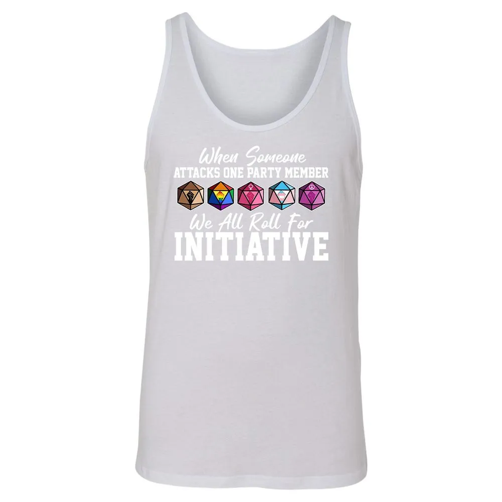 LGBT Roll For Initiative Unisex Jersey Tank - White - 14