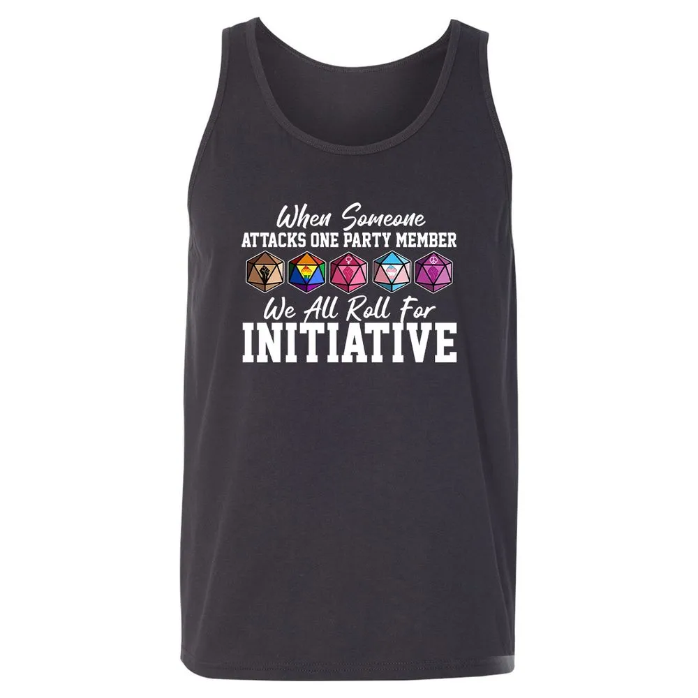 LGBT Roll For Initiative Unisex Jersey Tank - Dark Grey - 7