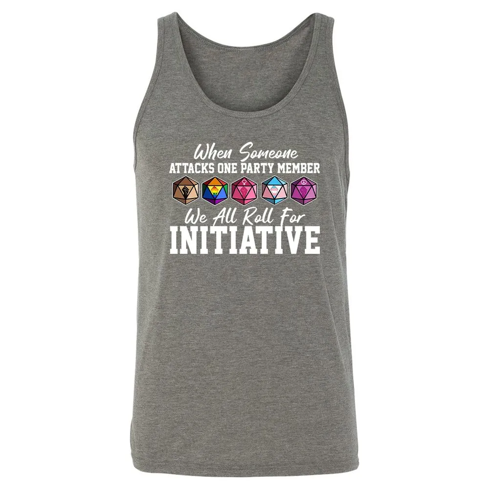 LGBT Roll For Initiative Unisex Jersey Tank - Grey Triblend - 8
