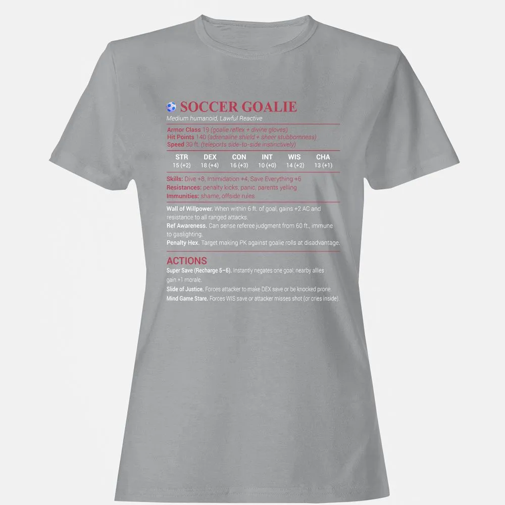 Soccer Goalie Women's T-Shirt - Sport Grey - 15