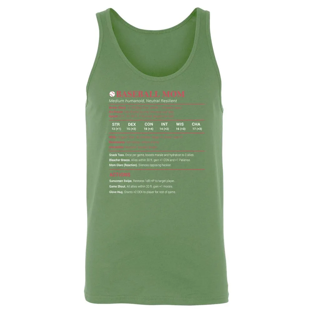 Baseball Mom Unisex Jersey Tank - Leaf - 10