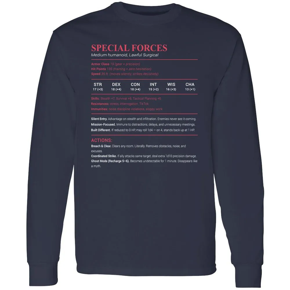 Special Forces Long Sleeve T-Shirt - Navy - 2