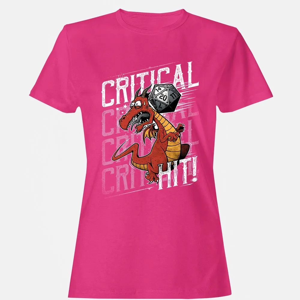 Funny Dragon Critical Hit Women's T-Shirt - Heliconia - 6