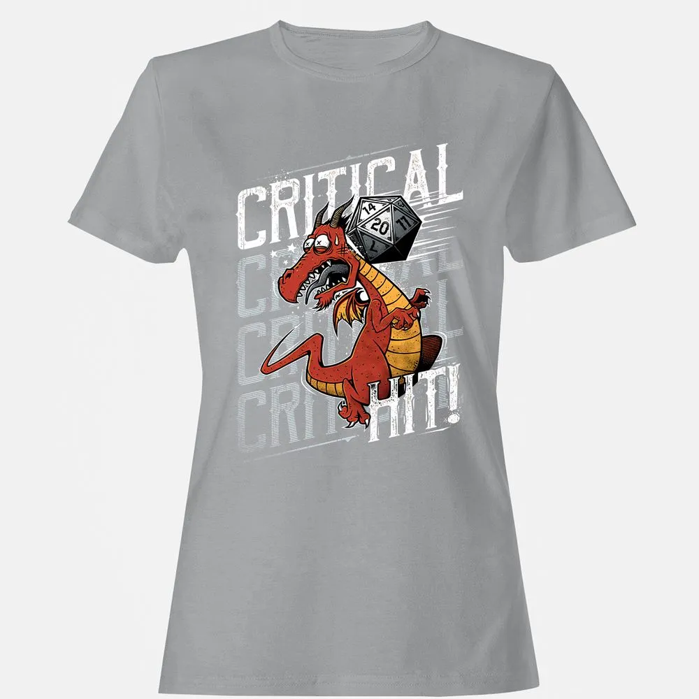 Funny Dragon Critical Hit Women's T-Shirt - Sport Grey - 15