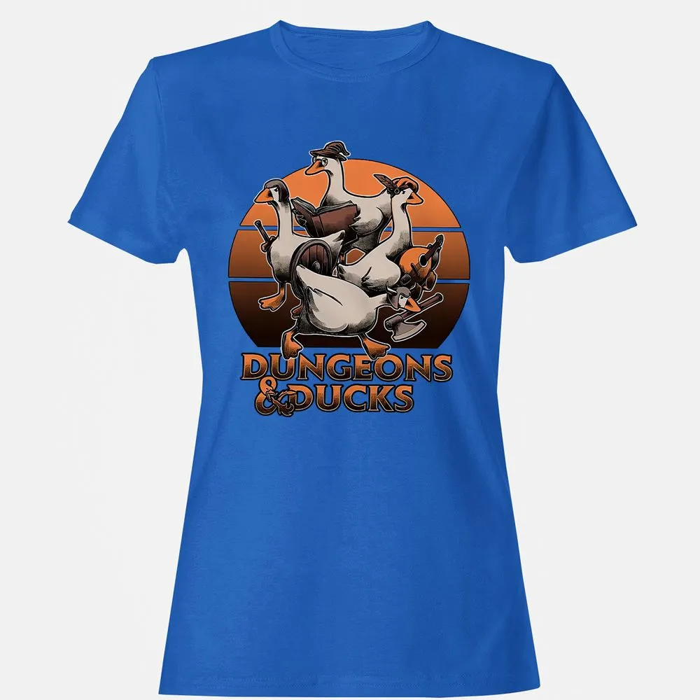 Dungeons And Ducks Women's T-Shirt - Royal - 14