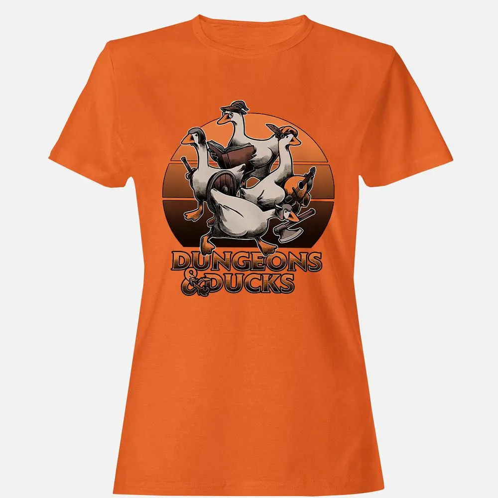 Dungeons And Ducks Women's T-Shirt - Orange - 11