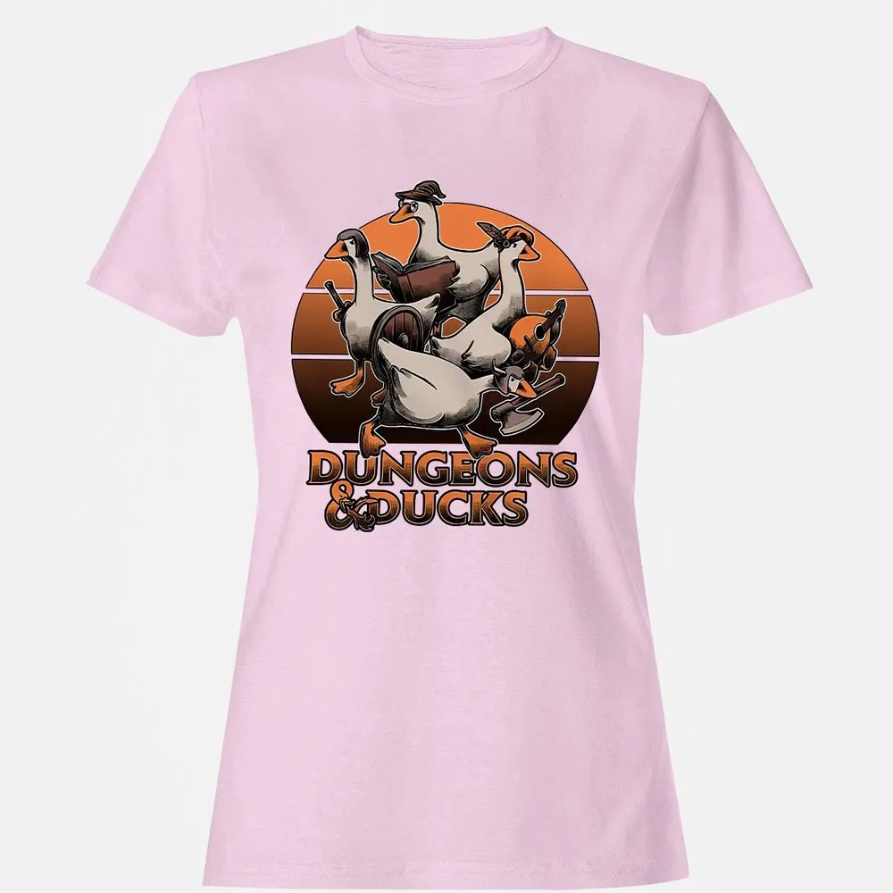 Dungeons And Ducks Women's T-Shirt - Light Pink - 9
