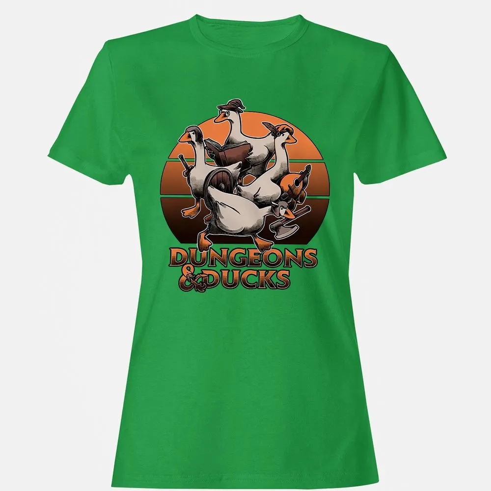 Dungeons And Ducks Women's T-Shirt - Irish Green - 7