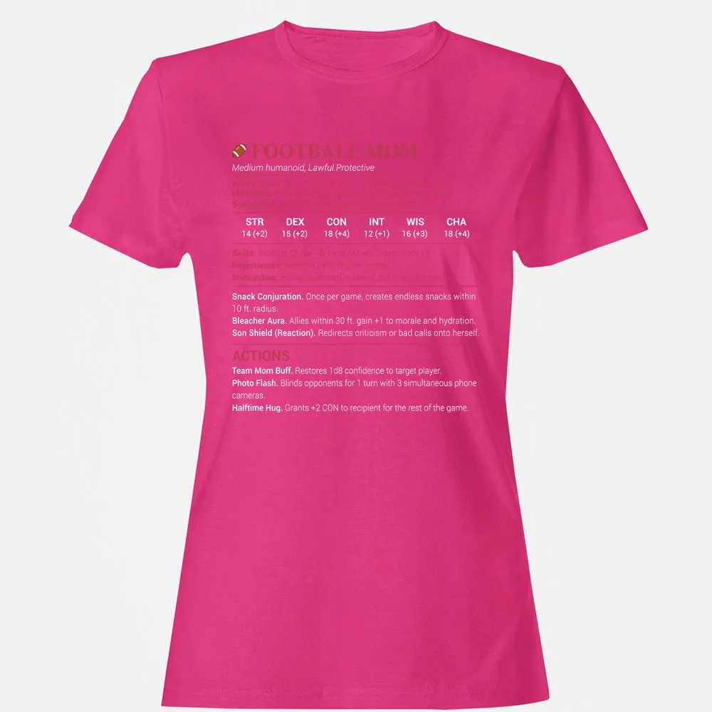 Football Mom Women's T-Shirt - Heliconia - 6