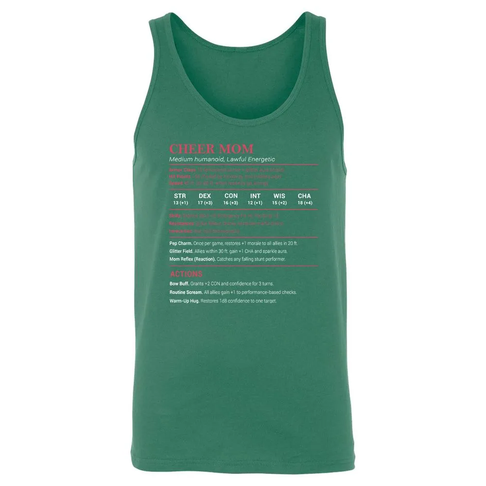 Cheer Mom Unisex Jersey Tank - Kelly - 9