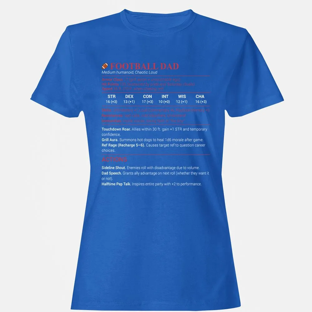 Football Dad Women's T-Shirt - Royal - 14