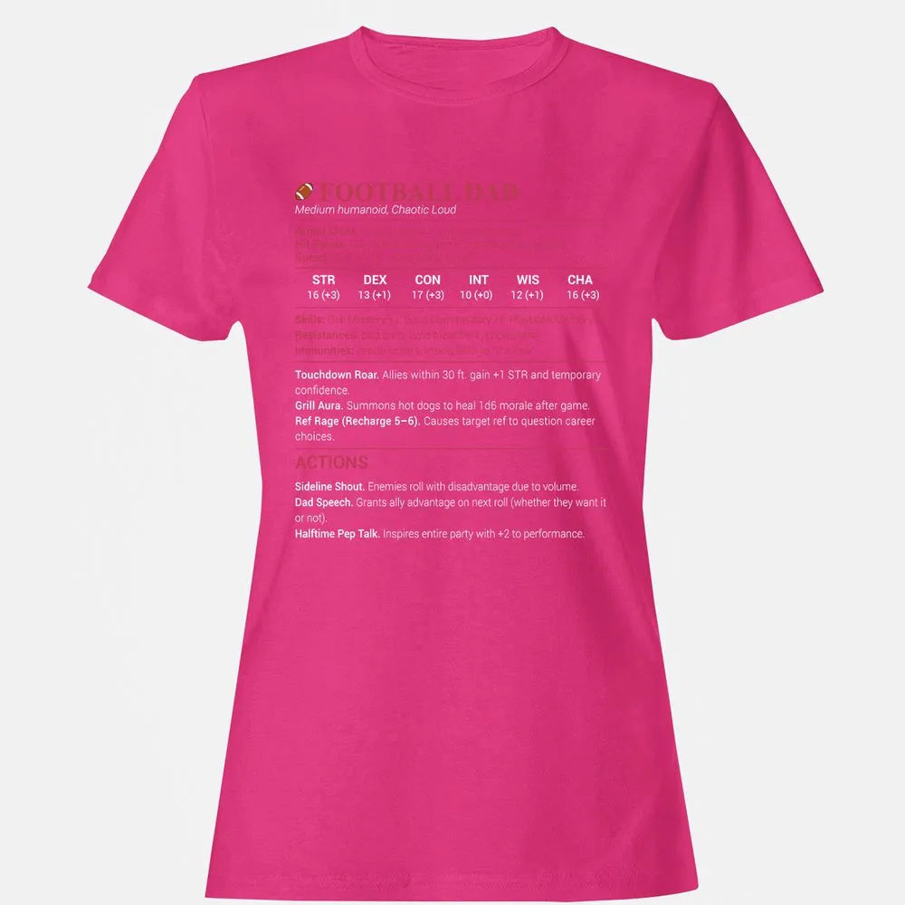 Football Dad Women's T-Shirt - Heliconia - 6