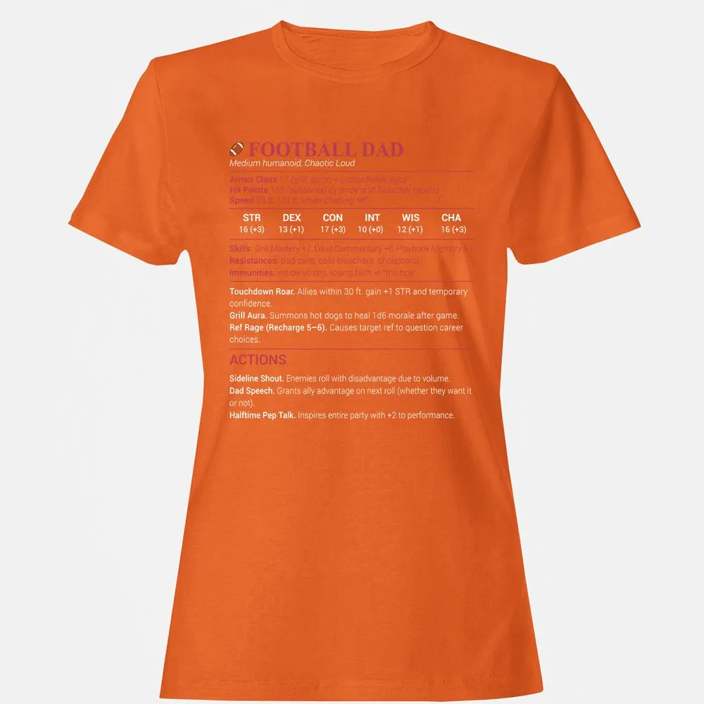 Football Dad Women's T-Shirt - Orange - 11
