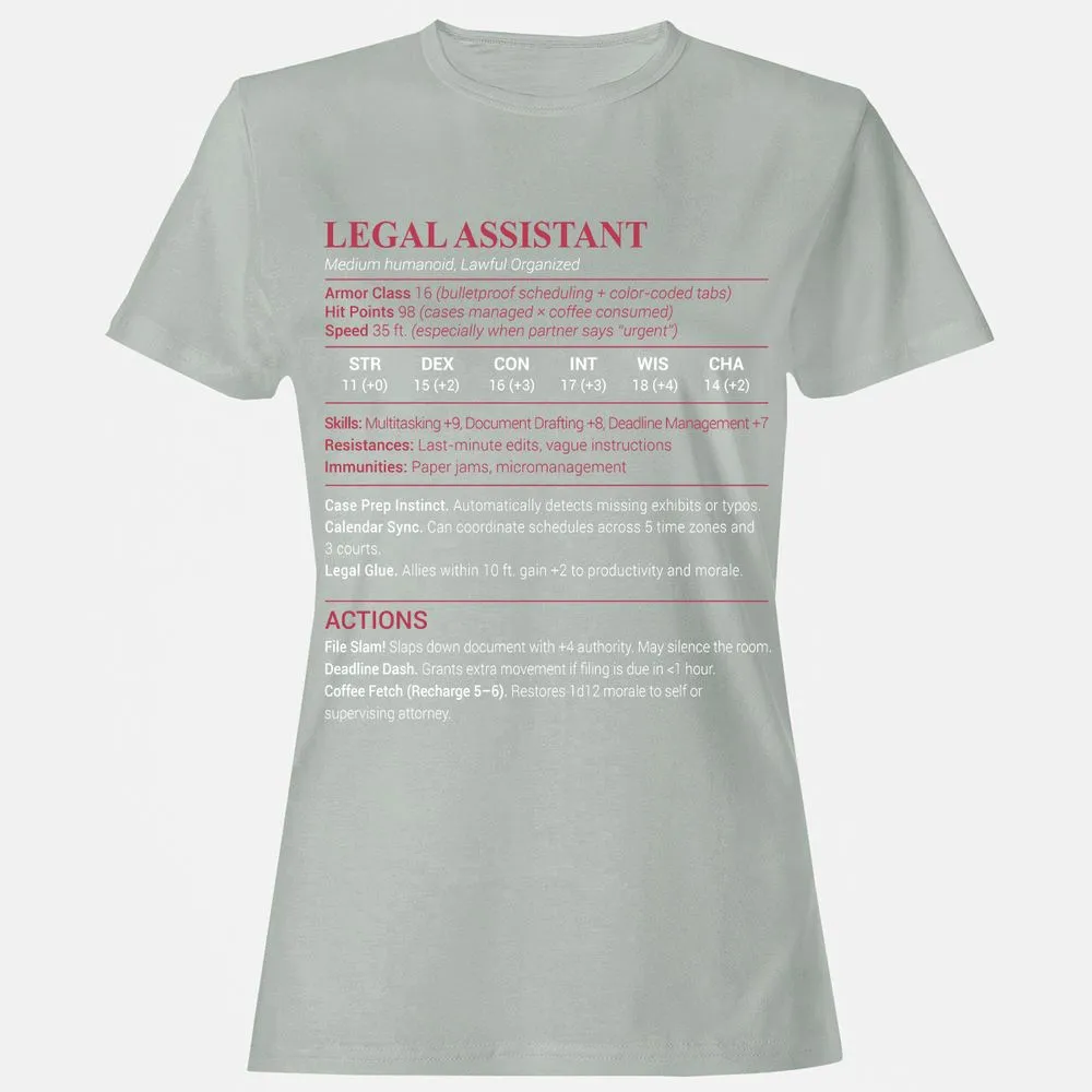 Legal Assistant Women's T-Shirt - Ash - 2