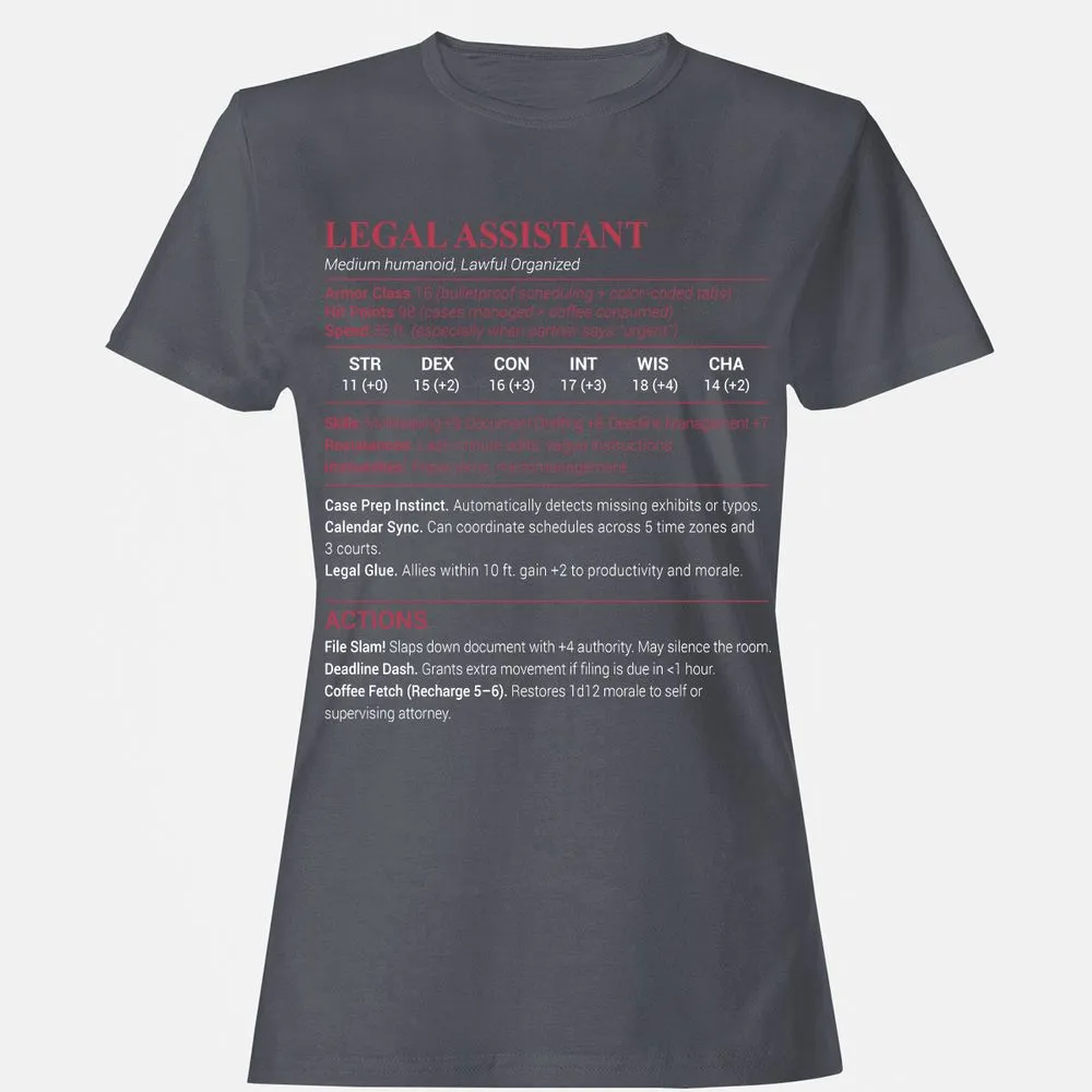 Legal Assistant Women's T-Shirt - Dark Heather - 5