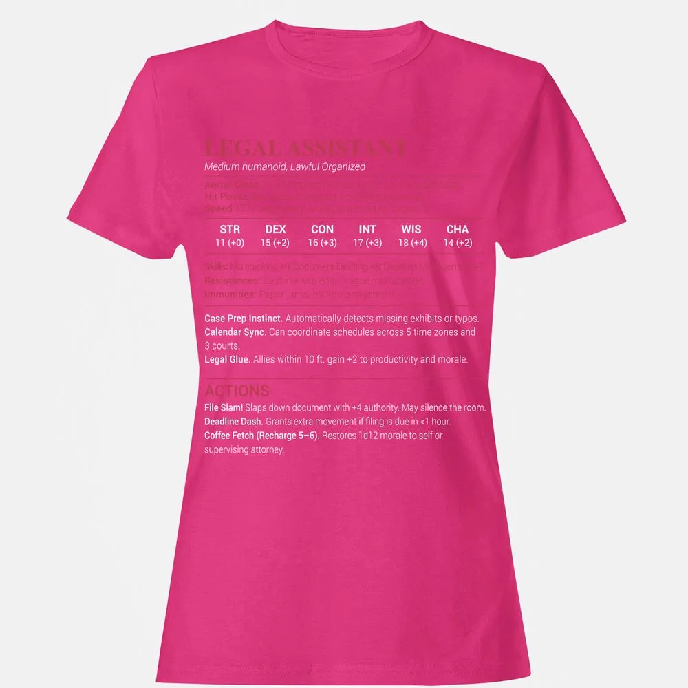 Legal Assistant Women's T-Shirt - Heliconia - 6